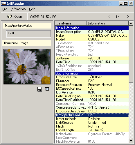 exif data viewer for downloaded pbotos