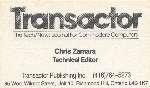 Chris Zamara business card